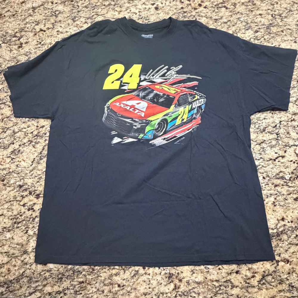 Hendrick Motorsports William Byron 24 NASCAR Racing T-Shirt Mens 2XL Black ws